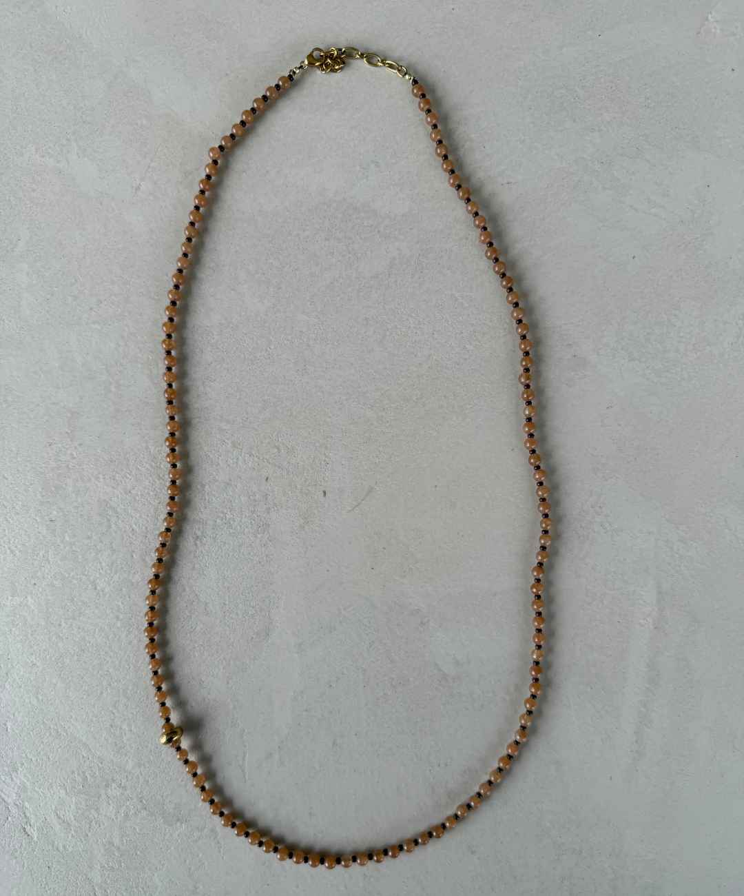 10 - Bruine lange bolletjes Necklace