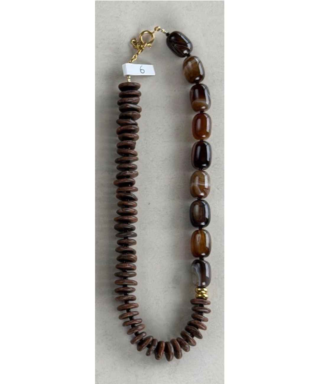 6 - Bruin half half Necklace