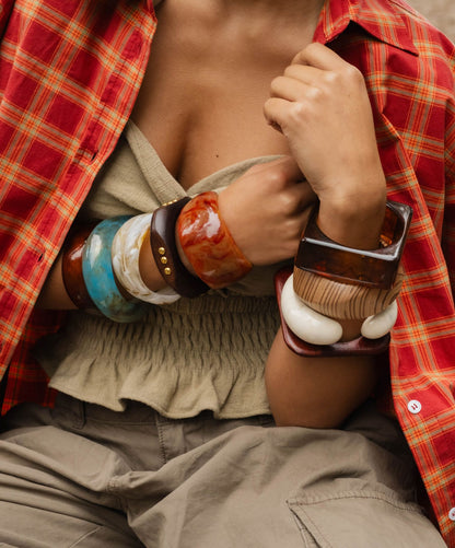 Wooden Stripe Bangle