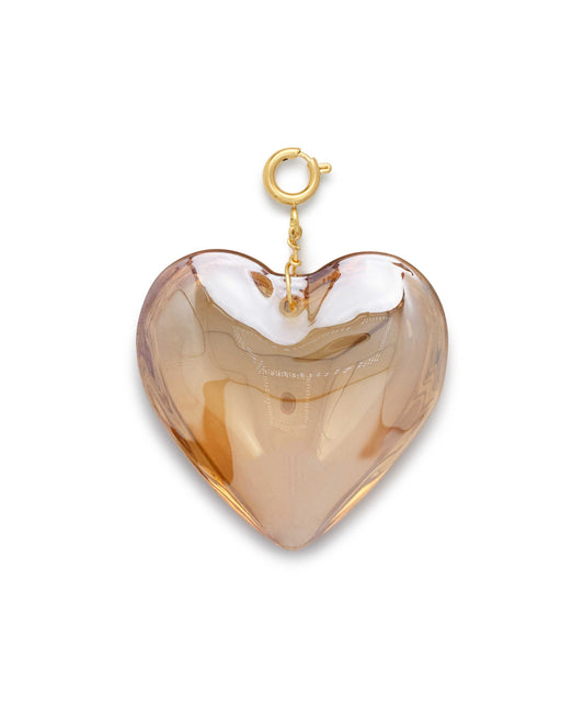 Glowing Heart Charm Brown