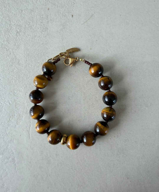 18 - Bruine ronde Bracelet