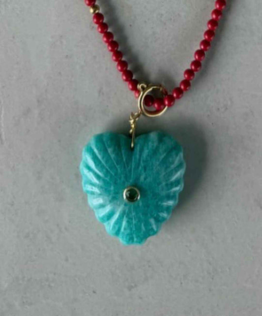 Turquoise hart Charm