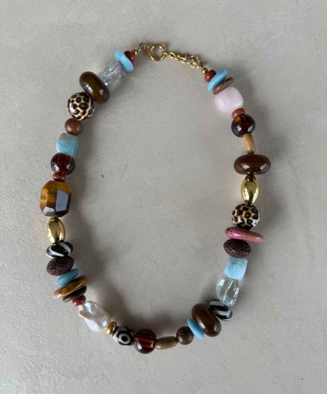 3 - Mix panter & zebra safari Necklace