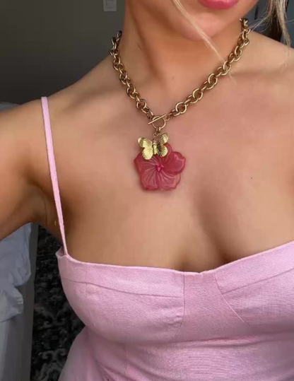 Aloha Flower Charm Red