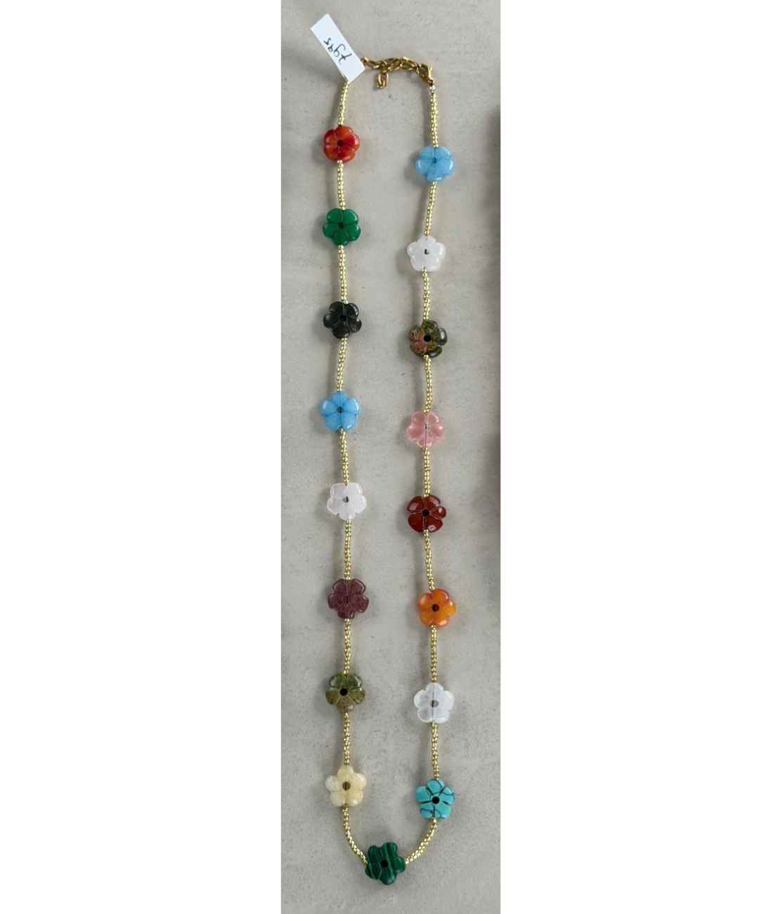 14 - Lange bloemen Necklace