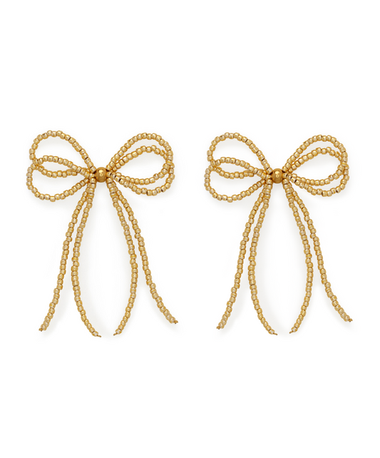 Bows of Joy Earrings Gold