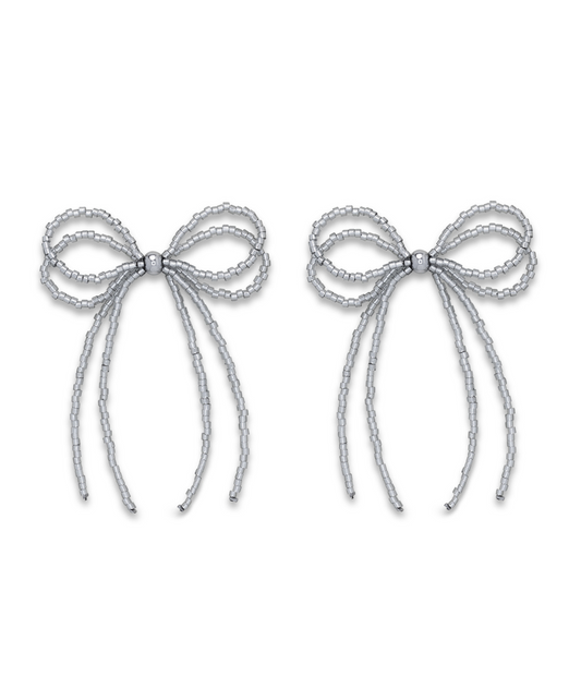 Bows of Joy Earrings Silver
