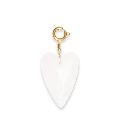 White Heart Charm